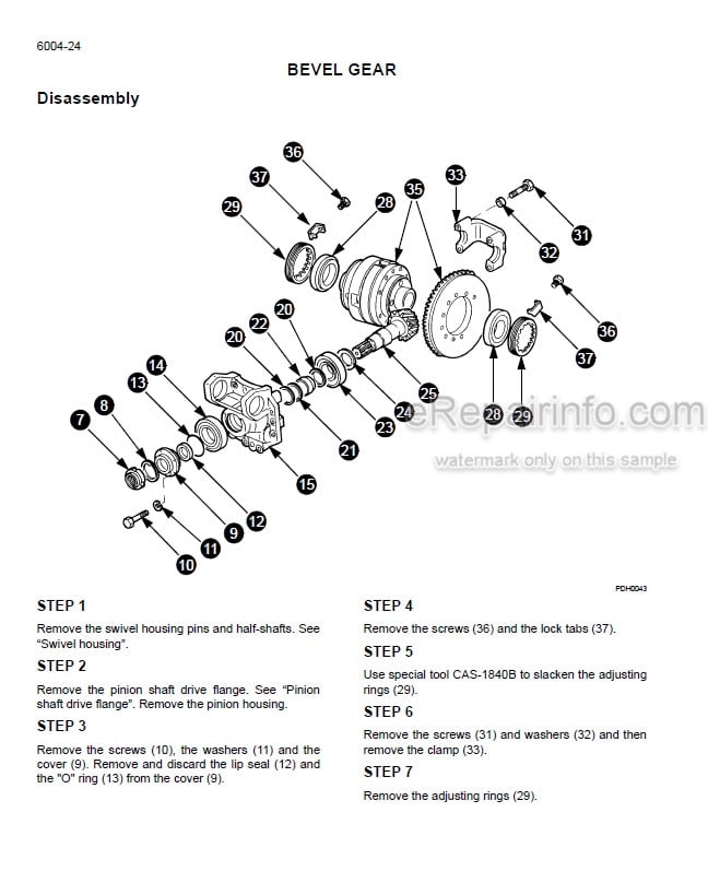 Photo 6 - Case 588 Service Manual Crawler And Wheeled Excavator 7-83003