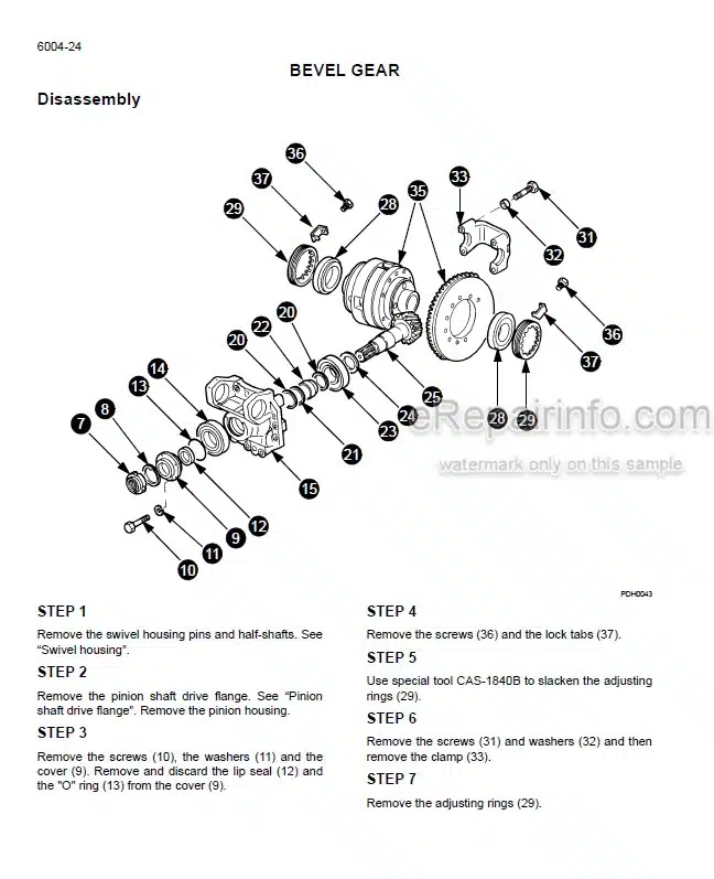 Photo 6 - Case 588 Service Manual Crawler And Wheeled Excavator 7-83003