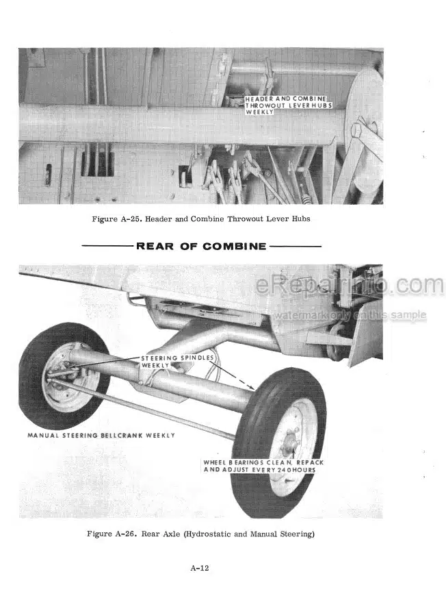 Photo 3 - Case 600 660 Service Manual Combine 9-63801