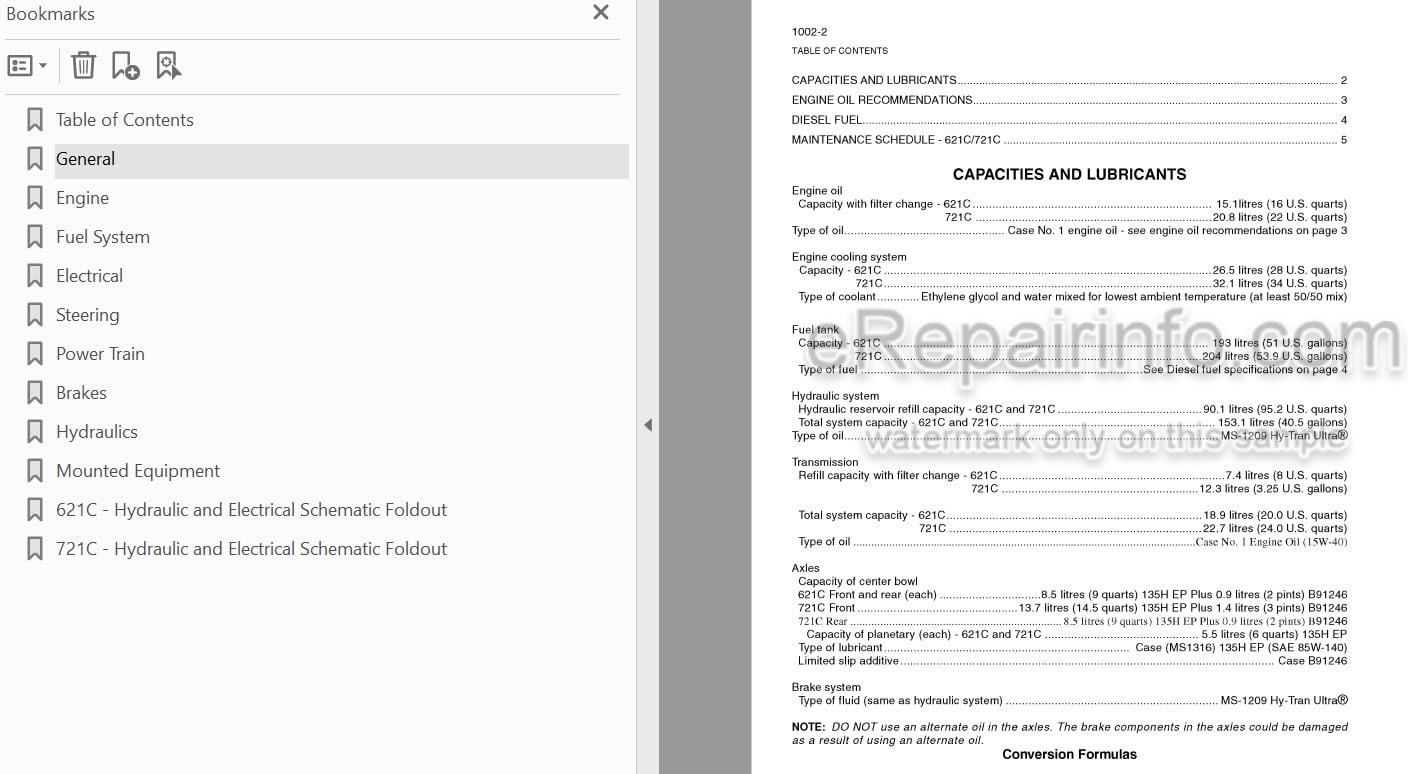Photo 4 - Case 621C 721C Service Manual Loader 7-12073R0