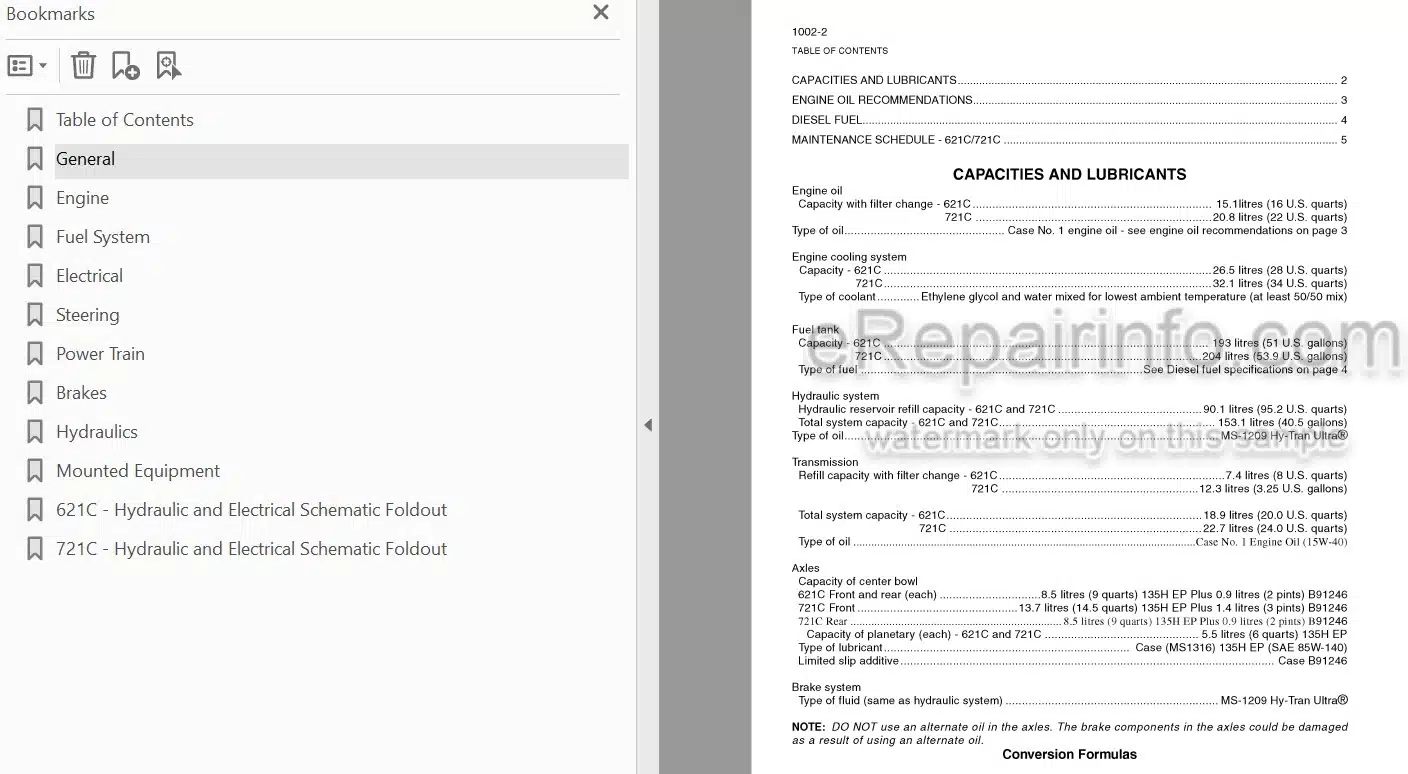 Photo 4 - Case 621C 721C Service Manual Loader 7-12073R0