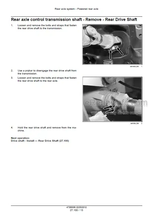 Photo 7 - Case 621F 721F Tier 2 Service Manual Wheel Loader 47388956