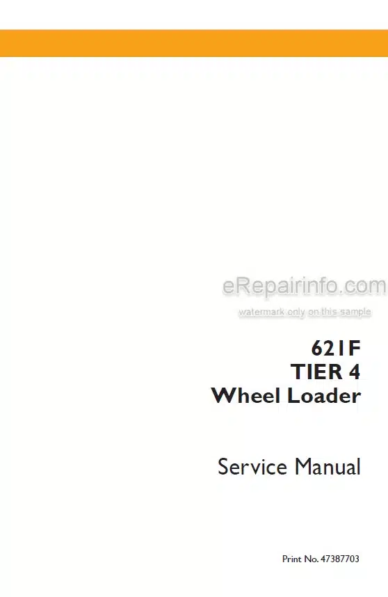 Photo 5 - Case 621F Tier 4 Service Manual Wheel Loader 47387703