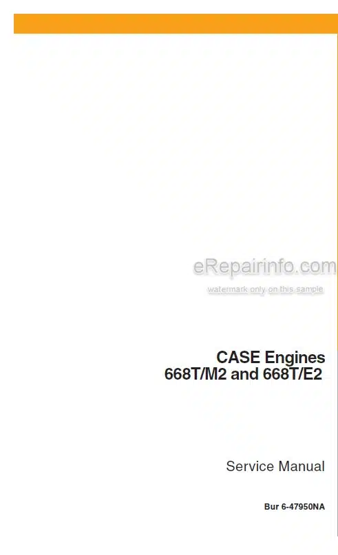 Photo 5 - Case 668T-M2 668T-E2 Service Manual Engine 6-47950