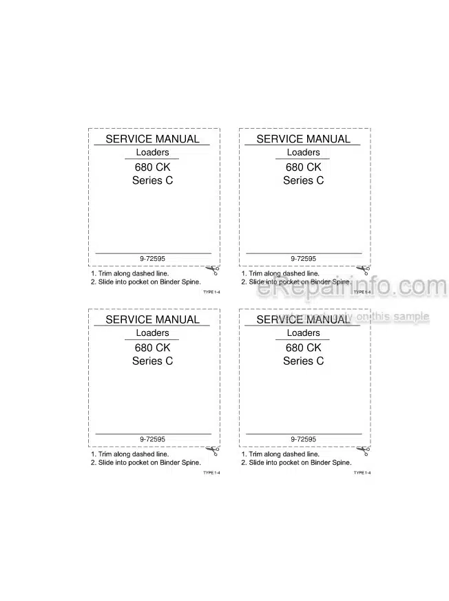 Photo 4 - Case 680CK Series C Service Manual Loader 9-72595