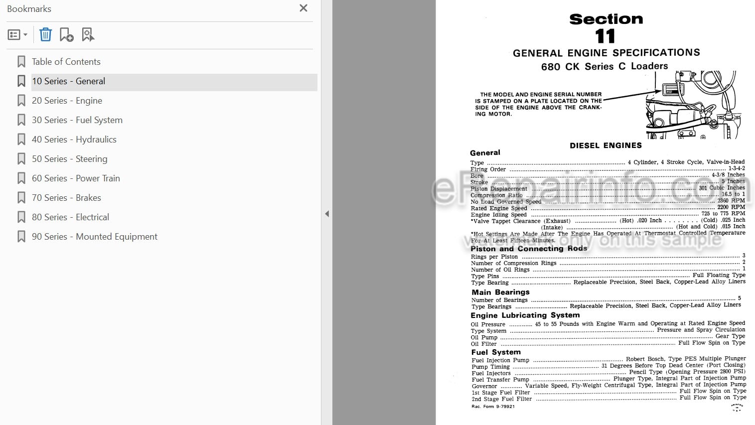 Photo 3 - Case 680CK Series C Service Manual Loader 9-72595