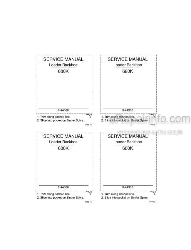 Photo 4 - Case 680K Service Manual Loader Backhoe 8-44360