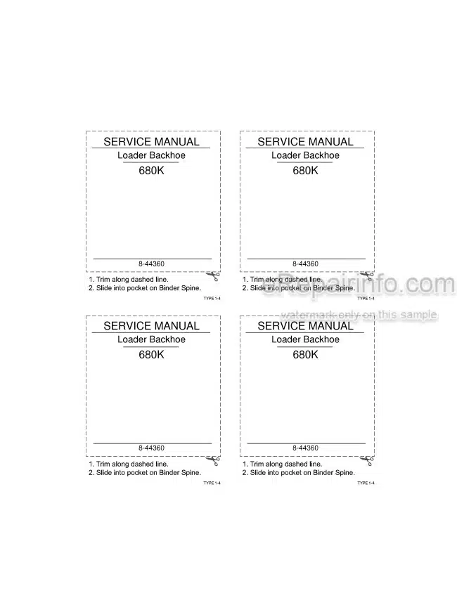 Photo 4 - Case 680K Service Manual Loader Backhoe 8-44360