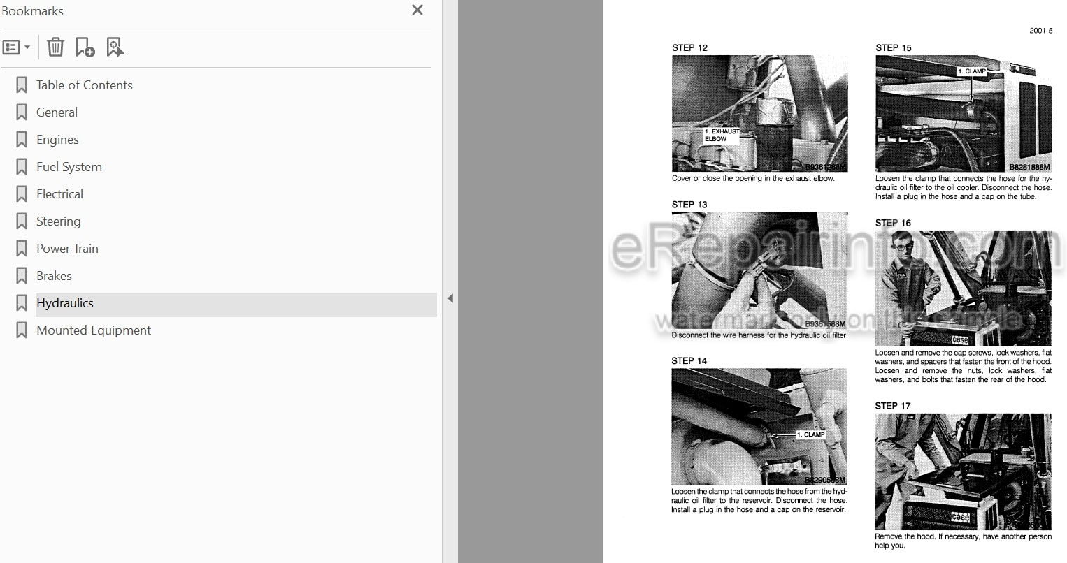 Photo 3 - Case 680L Service Manual Loader Backhoe 8-68772