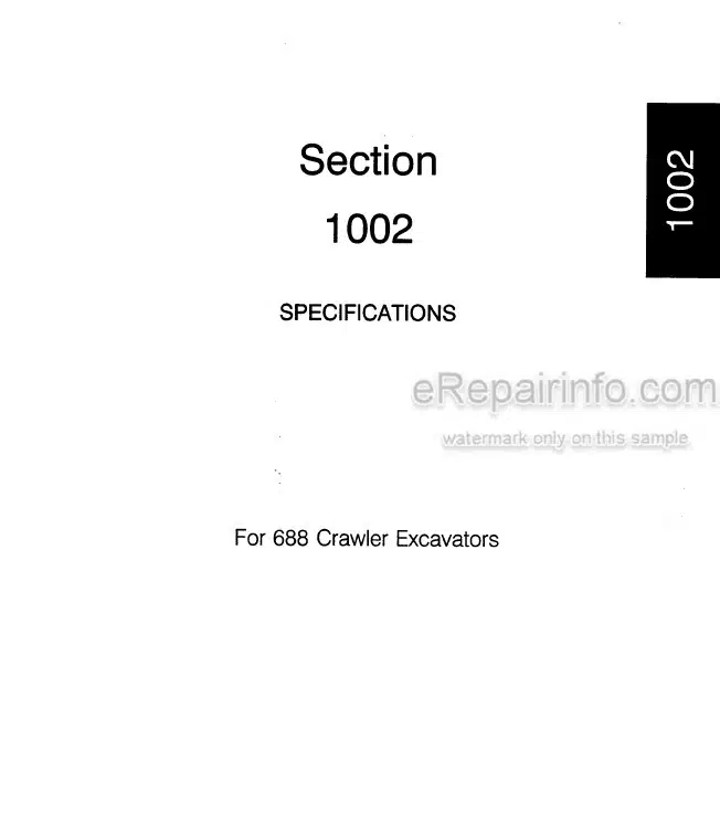 Photo 4 - Case 688C Service Manual Excavator 7-32653