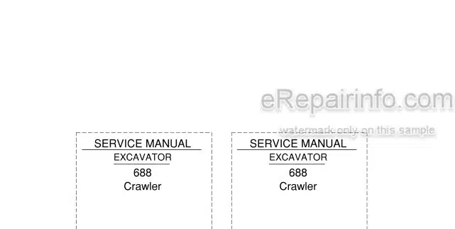 Photo 4 - Case 688 Service Manual Crawler Excavator