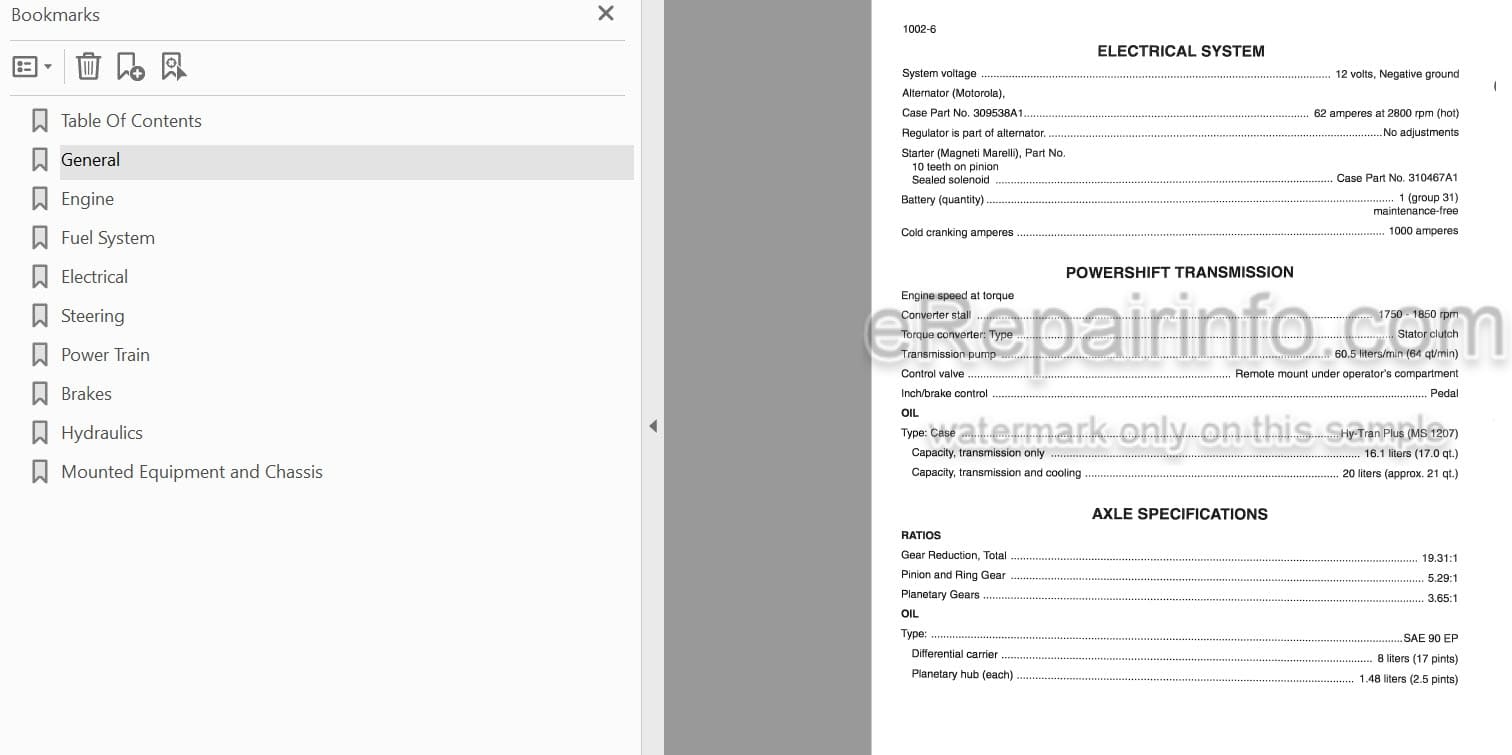 Photo 4 - Case 689G Service Manual Telescopic Handler 7-88730