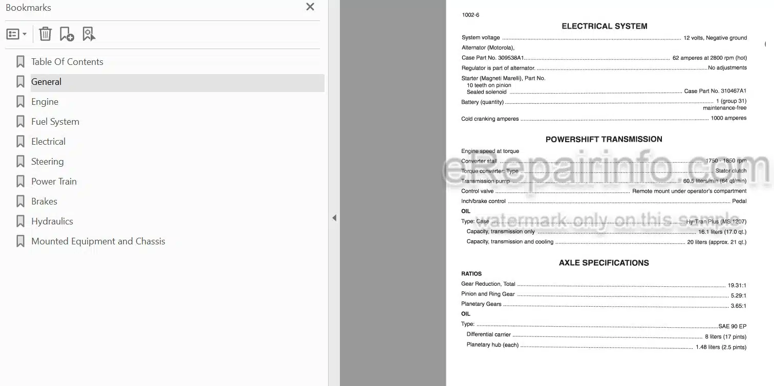Photo 4 - Case 689G Service Manual Telescopic Handler 7-88730