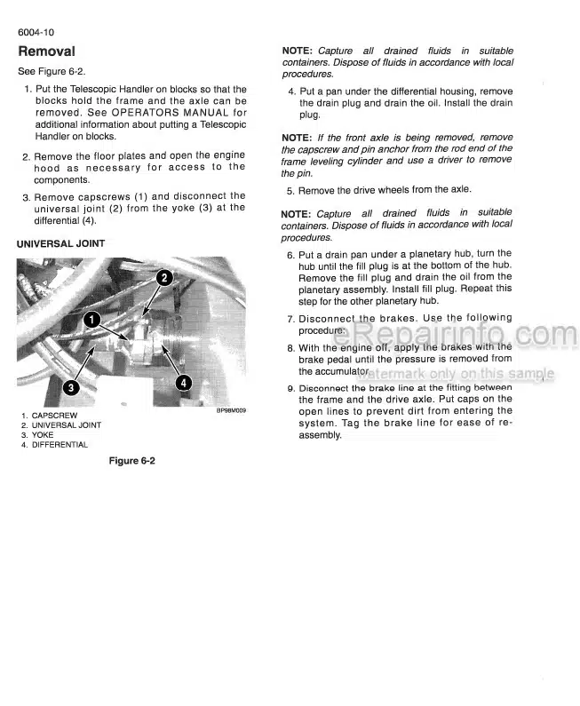 Photo 3 - Case 689G Service Manual Telescopic Handler 7-88730