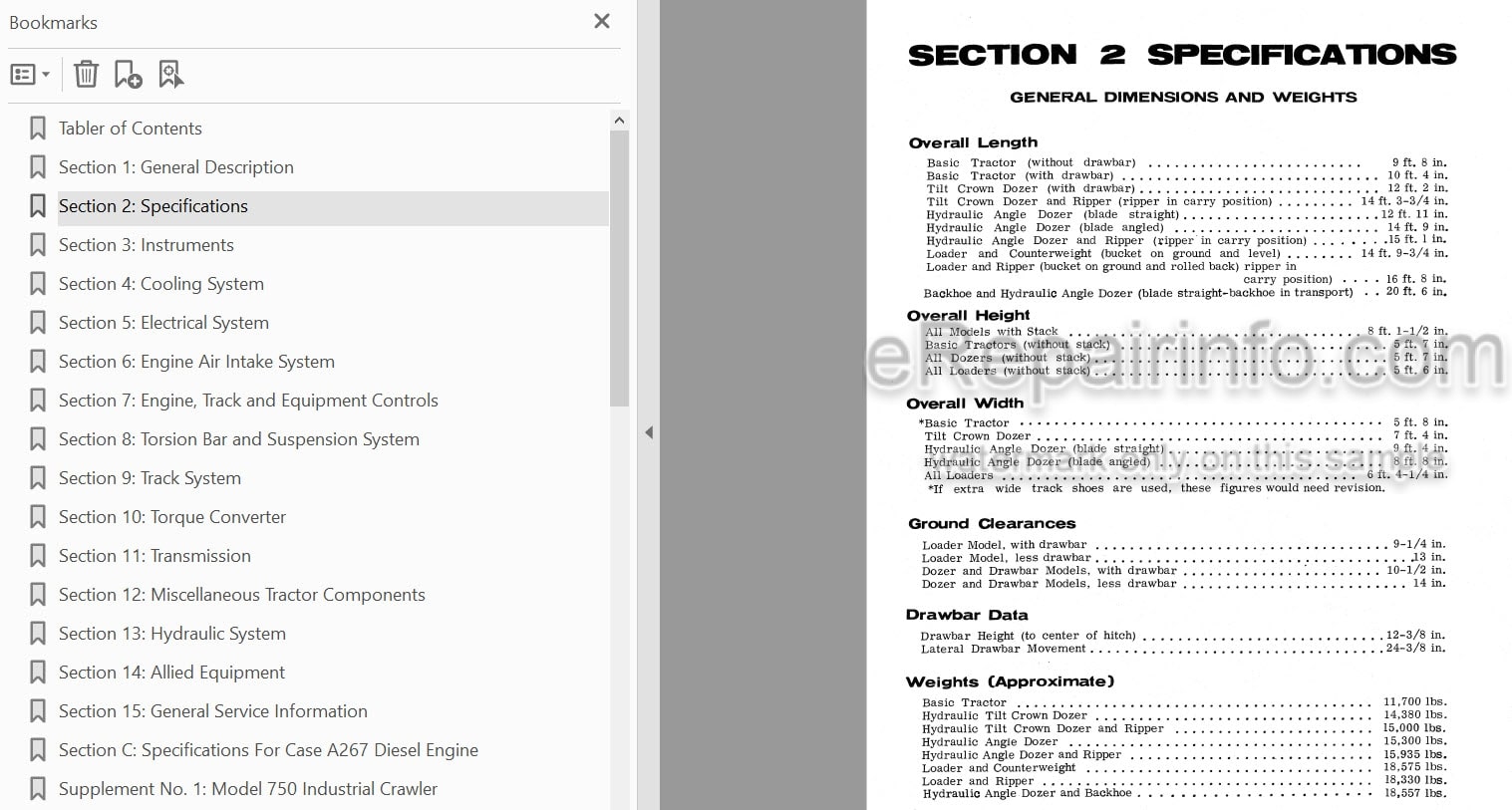 Photo 5 - Case 750 Service Manual Crawler 9-72152