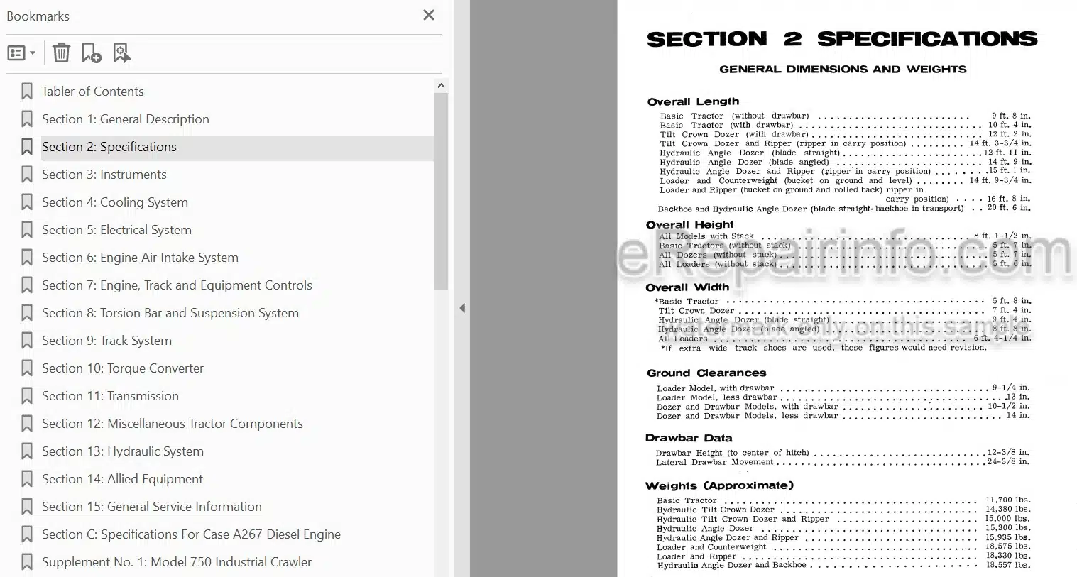 Photo 5 - Case 750 Service Manual Crawler 9-72152