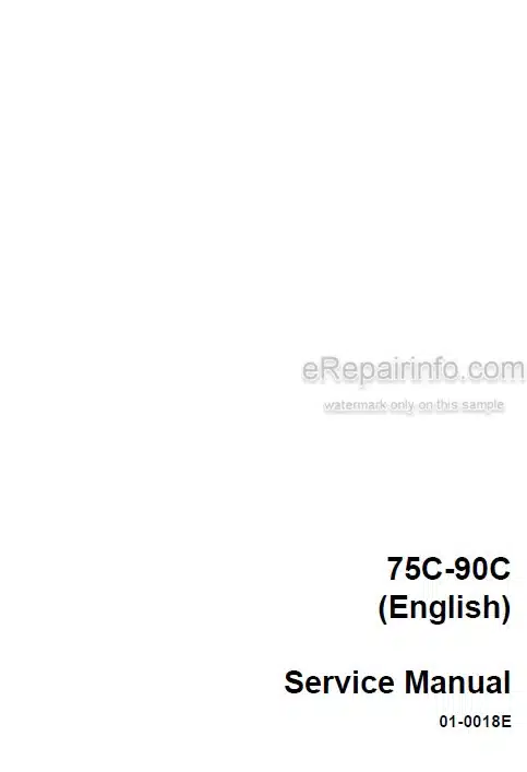 Photo 5 - Case 75C 75CL 95C Service Manual Excavator 01-0018E