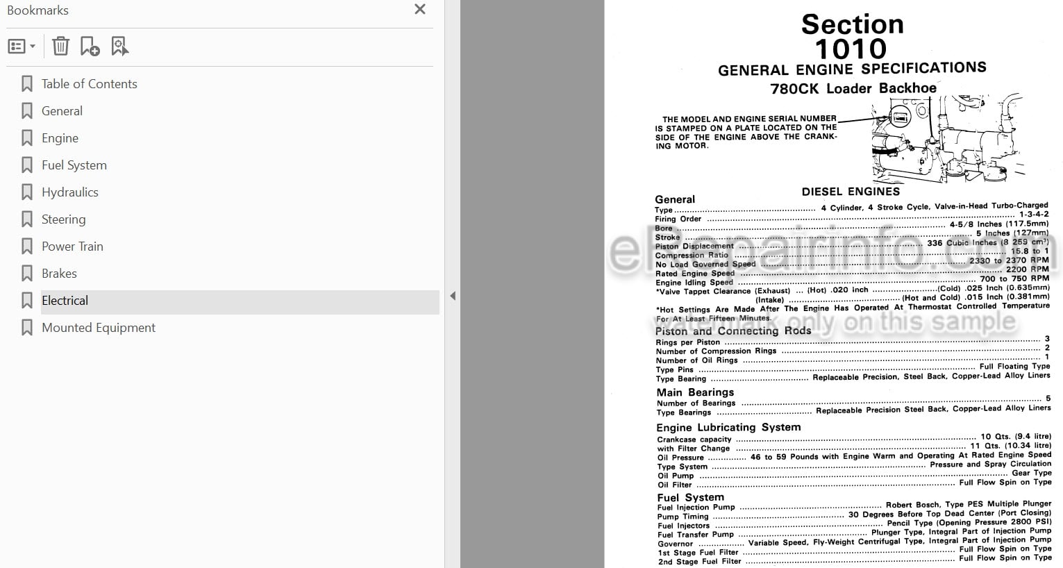 Photo 4 - Case 780CK Service Manual Loader Backhoe 9-71439