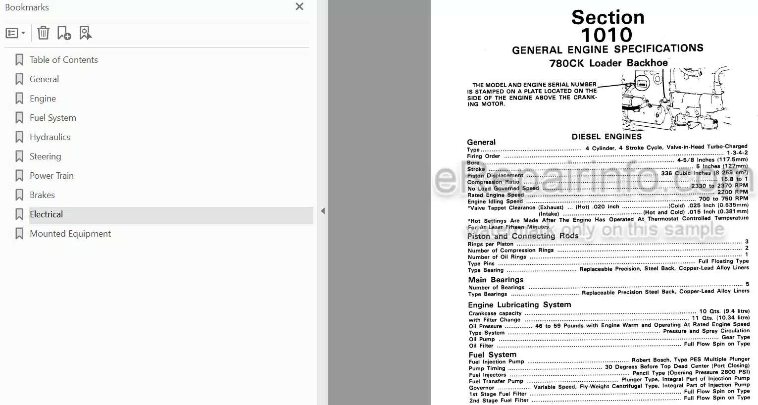 Photo 4 - Case 780CK Service Manual Loader Backhoe 9-71439