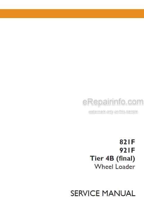 Photo 4 - Case 821F 921F Tier 4B Final Service Manual Wheel Loader