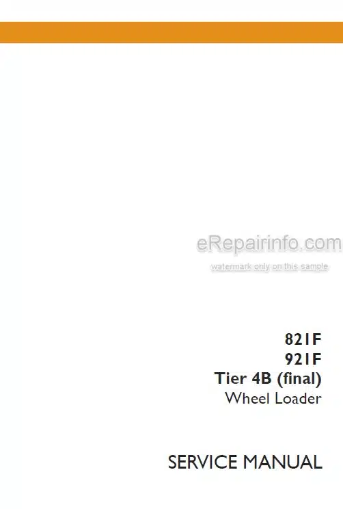 Photo 4 - Case 821F 921F Tier 4B Final Service Manual Wheel Loader