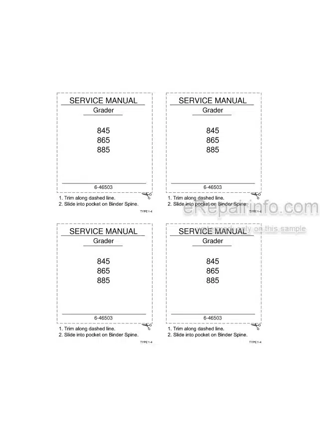 Photo 4 - Case 845 865 885 Service Manual Grader 6-46503R0