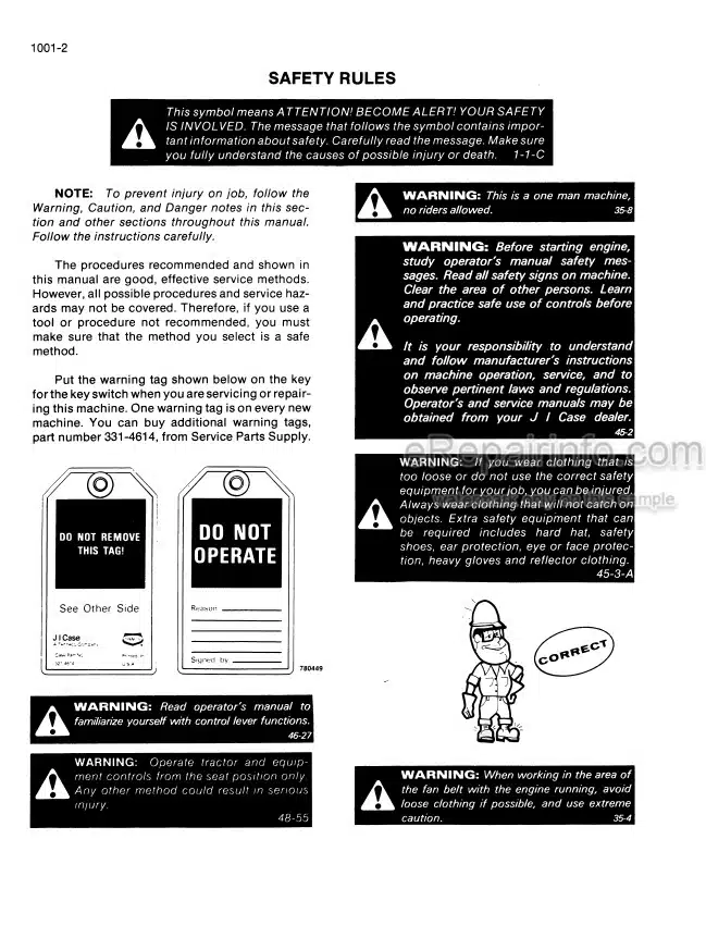 Photo 5 - Case 880D Service Manual Excavator 8-42240