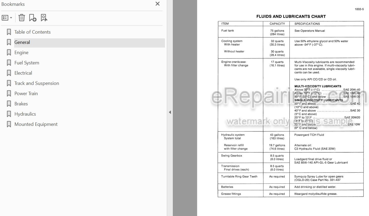 Photo 4 - Case 880D Service Manual Excavator 8-42240