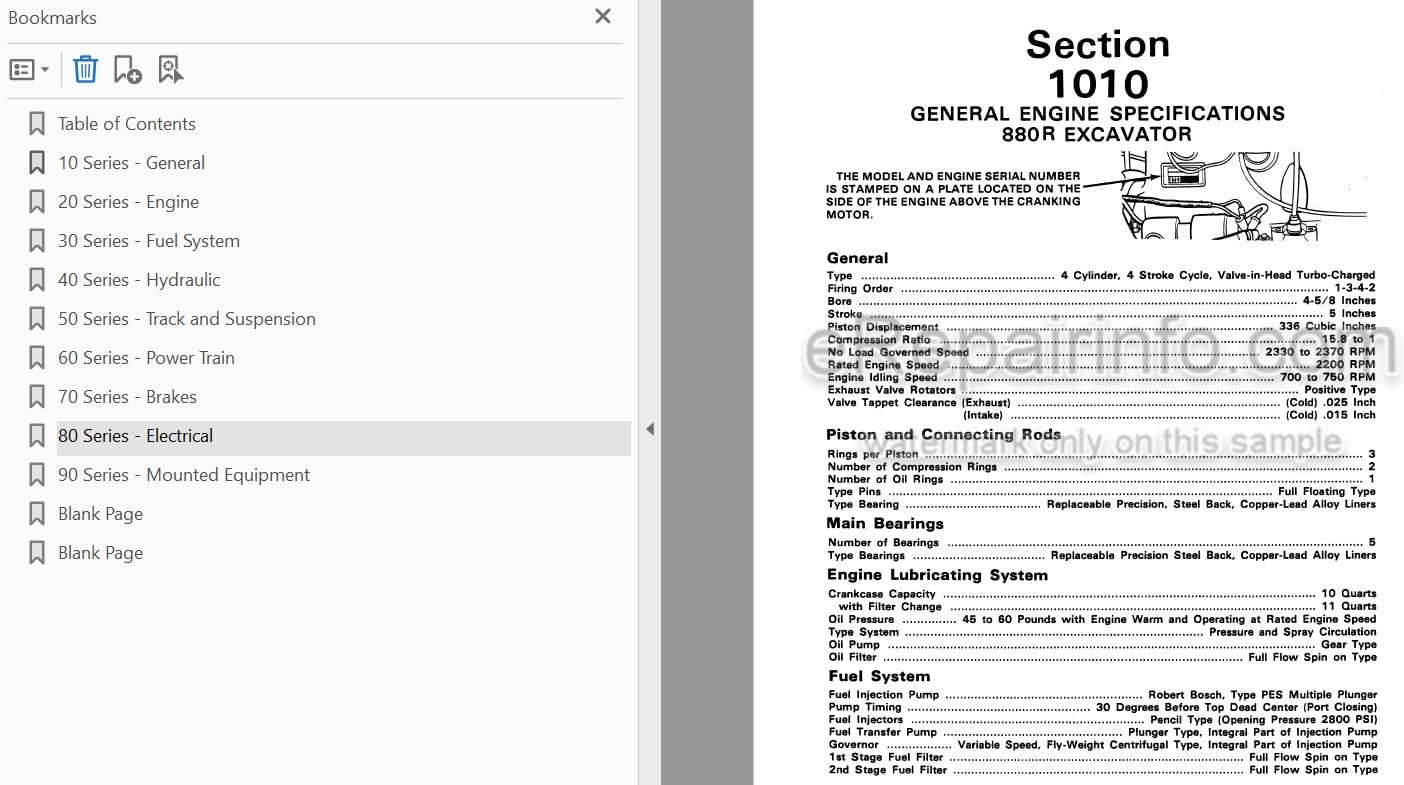 Photo 4 - Case 880R Service Manual Excavator 9-67075