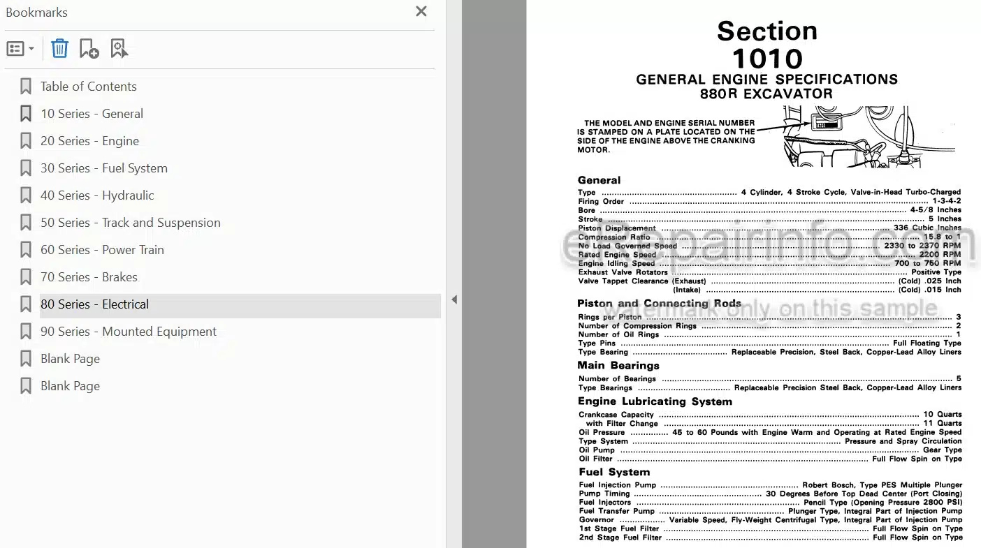 Photo 4 - Case 880R Service Manual Excavator 9-67075