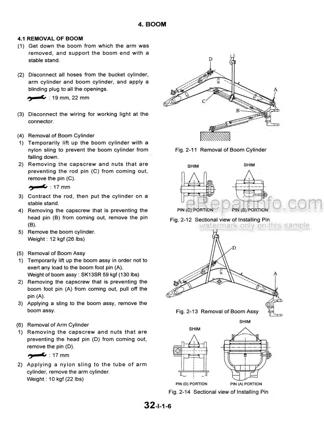 Photo 2 - Case CX14 Shop Manual Hydraulic Excavator S5PE0001E