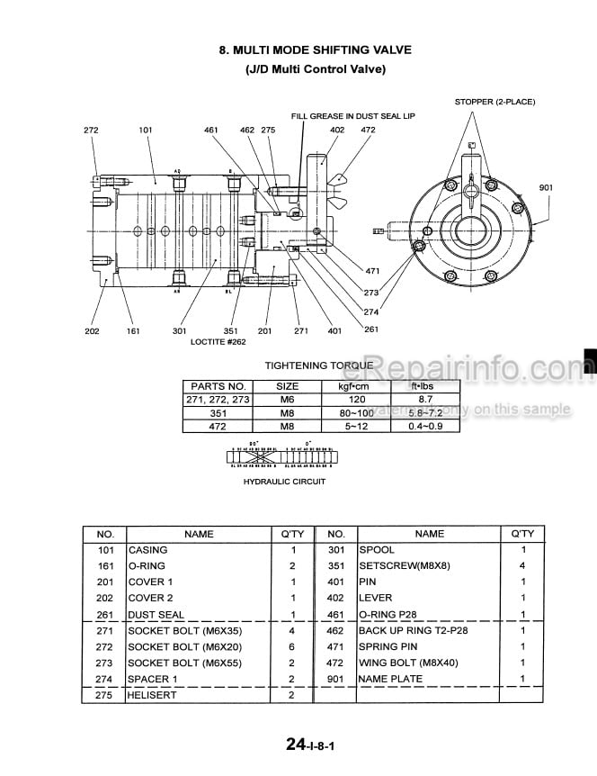Photo 6 - Case CX14 Shop Manual Hydraulic Excavator S5PE0001E