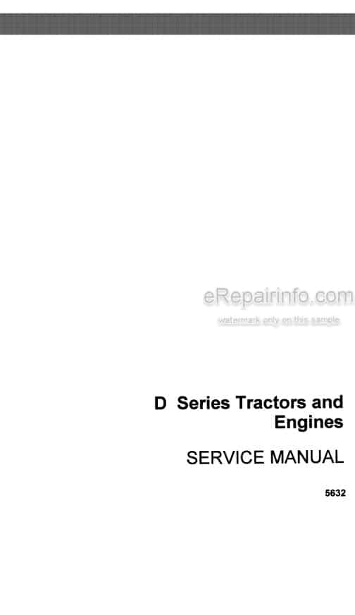 Photo 4 - Case D Series Service Manual Tractor And Engine 5632