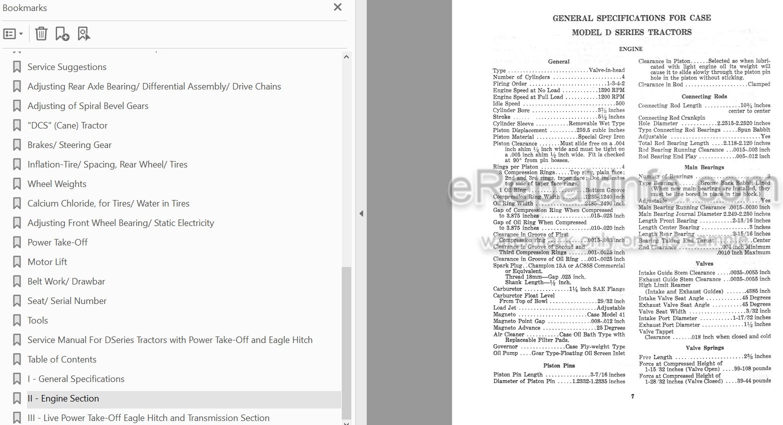 Photo 3 - Case D Series Service Manual Tractor And Engine 5632