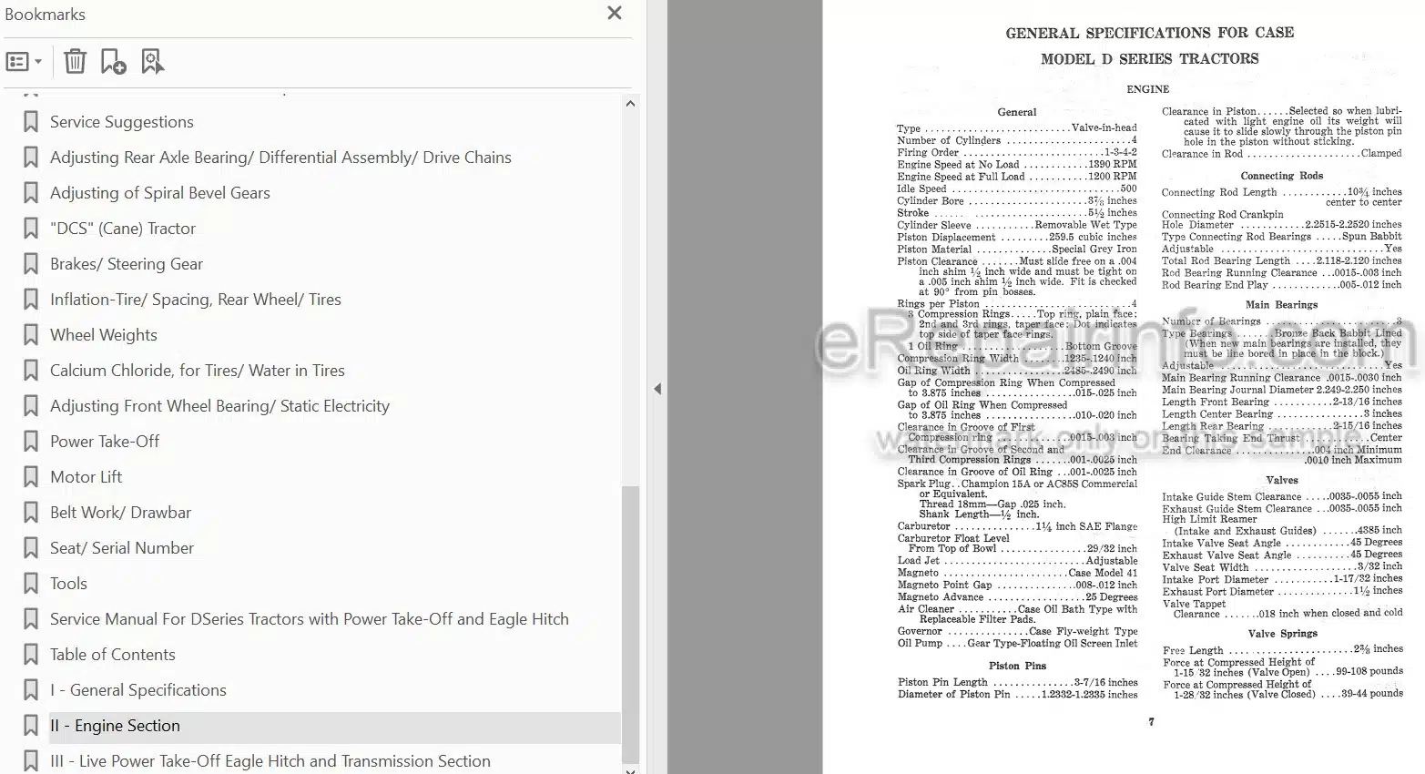 Photo 3 - Case D Series Service Manual Tractor And Engine 5632