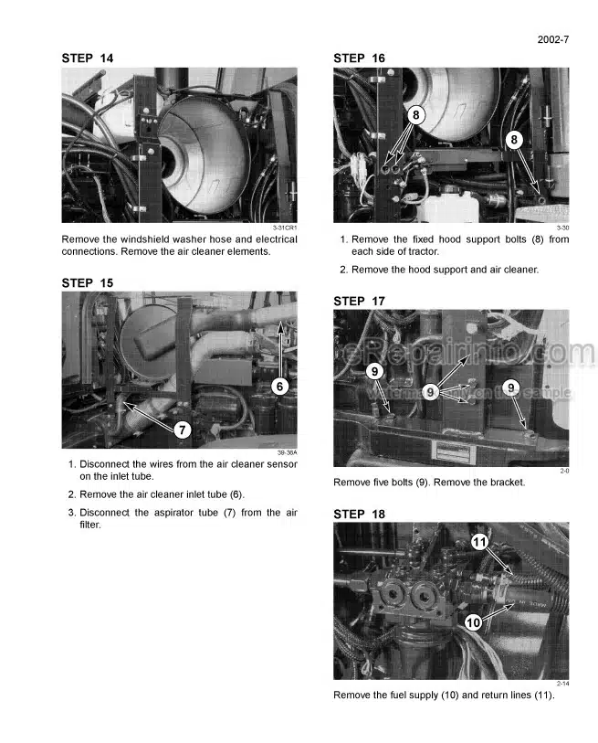 Photo 2 - Case MX180 MX200 MX220 MX240 MX270 Magnum Service Manual Tractor 7-85709R0