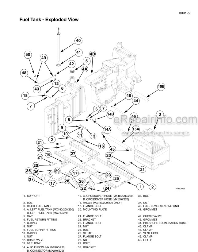 Photo 3 - Case MX180 MX200 MX220 MX240 MX270 Magnum Service Manual Tractor 7-85709R0