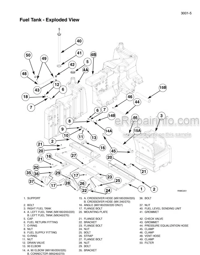 Photo 3 - Case MX180 MX200 MX220 MX240 MX270 Magnum Service Manual Tractor 7-85709R0