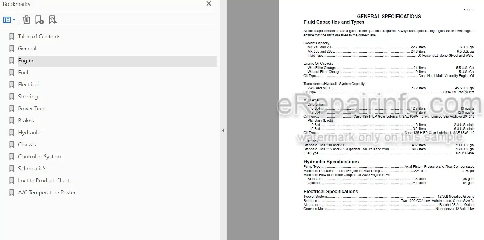 Photo 3 - Case MX210 MX230 MX255 MX285 Magnum Service Manual Tractor 6-12723
