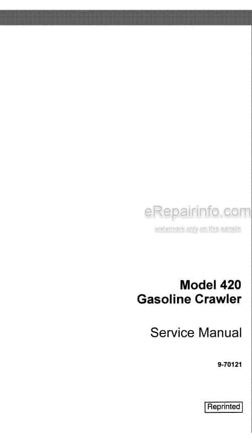 Photo 4 - Case Terratrac 420 Service Manual Crawler Dozer 9-70121