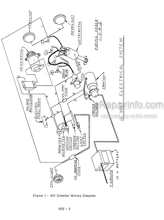 Photo 6 - Case Terratrac 420 Service Manual Crawler Dozer 9-70121