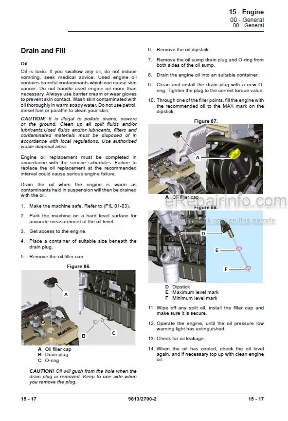 Photo 4 - JCB 100C-1 85Z-1 86C-1 90Z-1 Service Manual Compact Excavator 9813-2700