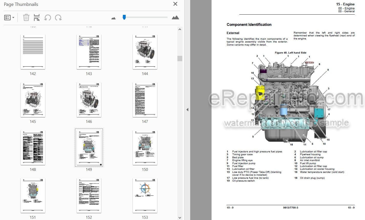 Photo 3 - JCB 116 116D 116DD VM116 Service Manual Roller 9813-7700