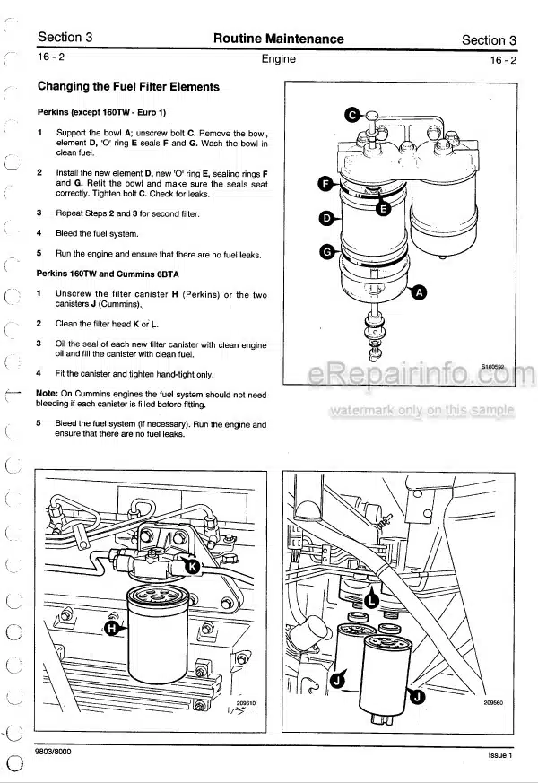 Photo 14 - JCB 125 135 145 150 155 185 Fastrac Service Manual Tractor 9803-8000