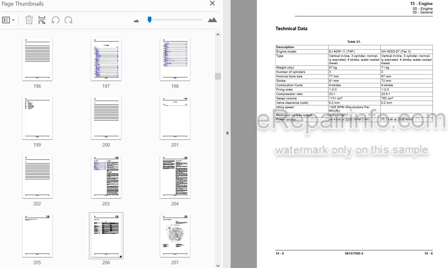 Photo 4 - JCB 15C-1 16C-1 18Z-1 19C-1 19C-1PC Service Manual Compact Excavator 9813-7900