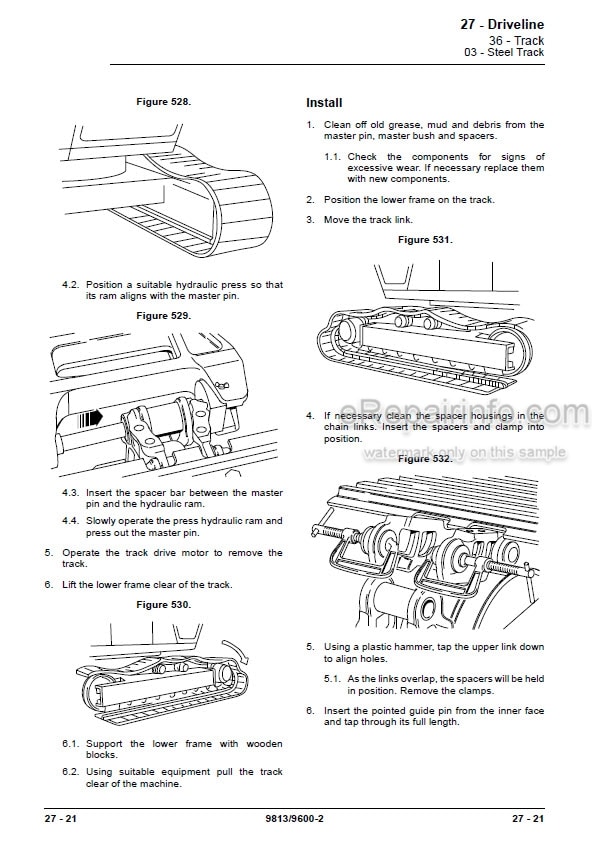 Photo 6 - JCB 210X 220X Service Manual Excavator 9813-9600