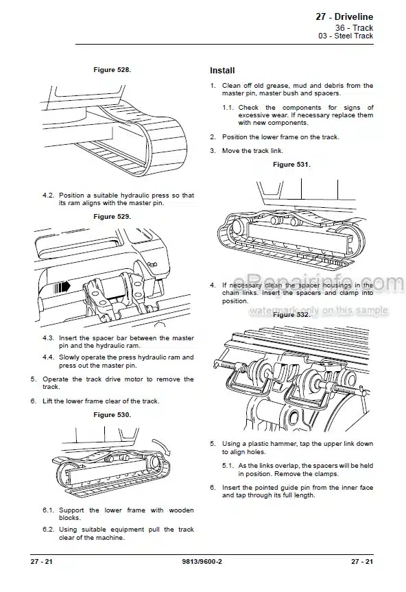 Photo 6 - JCB 210X 220X Service Manual Excavator 9813-9600