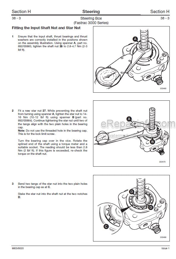 Photo 10 - JCB 2115 2125 2135 2140 2150 3155 3185 Fastrac Service Manual Tractor 9803-8020