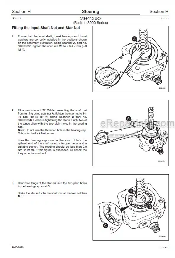 Photo 1 - JCB 2115 2125 2135 2140 2150 3155 3185 Fastrac Service Manual Tractor 9803-8020