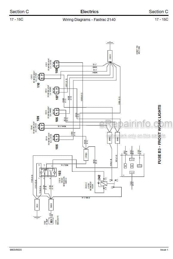Photo 5 - JCB 2115 2125 2135 2140 2150 3155 3185 Fastrac Service Manual Tractor 9803-8020